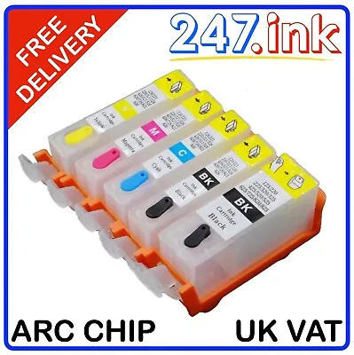 525 & 526 Refillable ARC Cartridges For Canon MG6220 MG6250 MG8150 (Set) Non-oem • £20