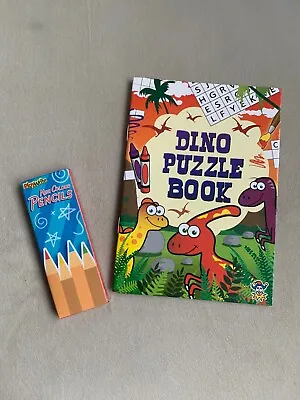 2-100 A6 Dinosaur Colour  Book  And 4 Mini Pencils Party Bag Fillers Loot Toy • £46.99