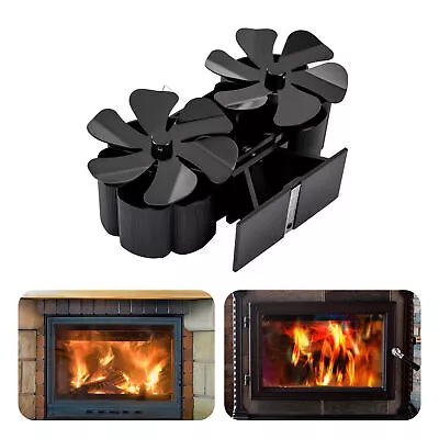 12 Blade Fireplace Fan Wood Burning Stove Fan Heat Powered Thermoelectric Fan  • $37