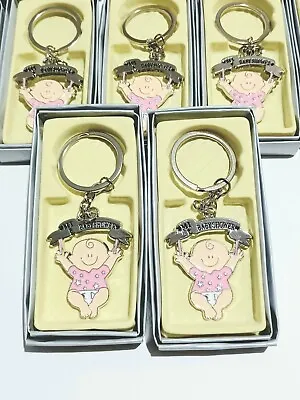 12 Baby Shower Girl Pink Party Favors Keychains Pink Recuerdos De Nina Llaveros • $13.95