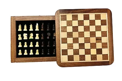 Wooden Magnetic Travel Chess Miniature Set 5   • $35.95