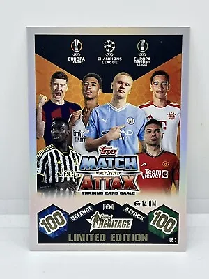 Topps Match Attax 2023/24 Heritage Title Limited Edition 100 Le3 • £2.25