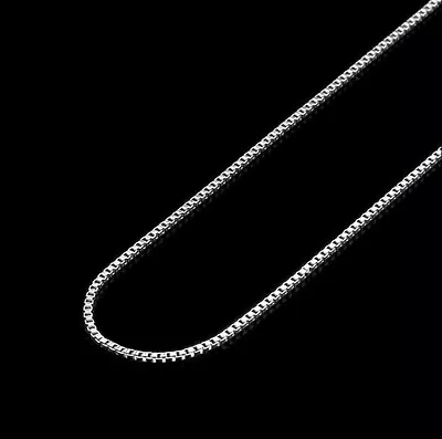 $109.99 • Buy Real 14k White Yellow Rose Gold Square Box Link Chain For Pendant Necklace Italy