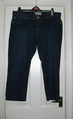 Ladies Blue Stretch Skinny Jeans Sz 18 By 24/7 • £3.50