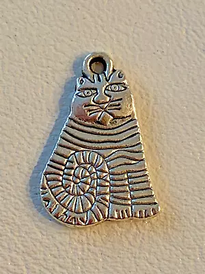 Vintage Silver Plate COOL CAT Bracelet Charm/Pendant • $28.95