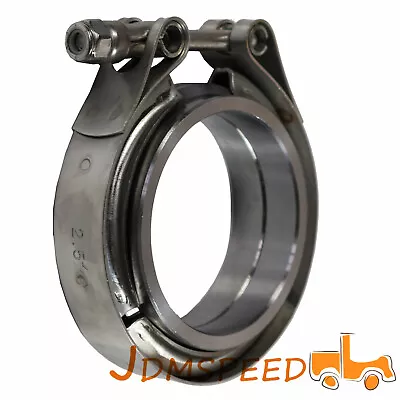 $14.99 • Buy 2.5'' Inch V-Band Mild Steel Flange & Clamp Kit Fits Turbo Exhaust Downpipes