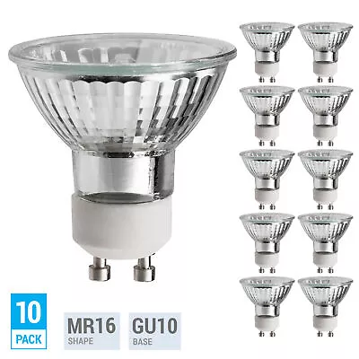 10 Pack 35MR16 Bulbs 35 Watt 35W Flood 36 Degrees MR16 Twist And Lock GU10 Base • $19.15