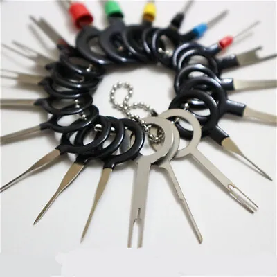 Car Wire Terminal Removal Tool Wiring Connector Pin Extractor Puller Tools 21pcs • £8.27