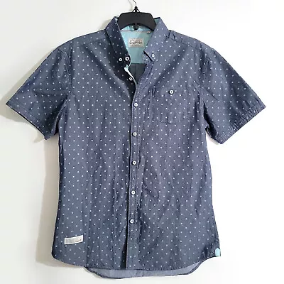 7 Diamonds Mens 100% Cotton Button Up Shirt Size M Geometric Print Short Sleeve • $35.93