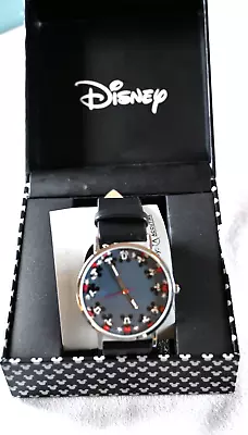 Disney Mickey Mouse Faces For Numbers Large Face Black WATCH BNIB VHTF • $49.99