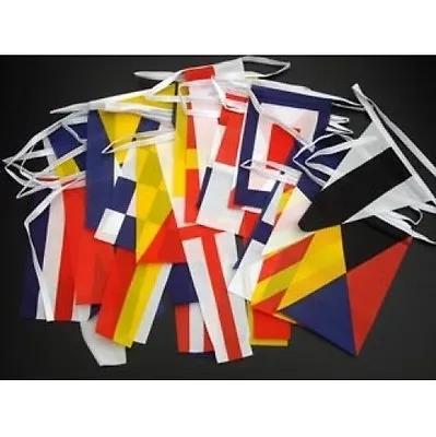 Giant Nautical Bunting 25m 40 Large Flags - Harbour Banner Sailing Boats Ships • £34.99