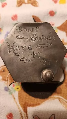 Vintage Snuff Or Jewelry Silver Box - Don't Sweat It Here It Is • $19.99