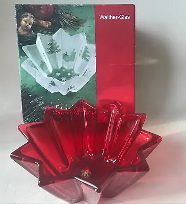11761 2 Walther - Glas Starlight Ruby Glass Bowl Made In Germany • £19.99