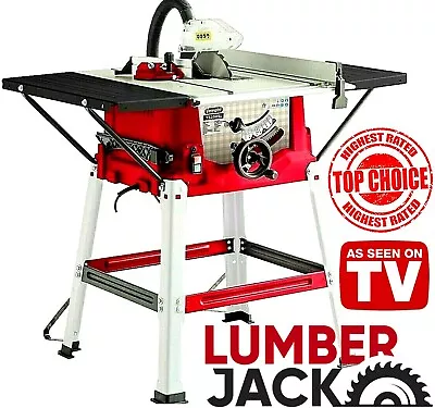 10  1800W Table Saw 250mm With Legstand Extensions & Blade 230v Lumberjack • £159.99