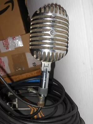 £596.09 • Buy Vintage 1940's SHURE 55 Fatboy Low-Z Dynamic Microphone Cable-working