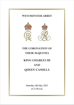 £12 • Buy Official King Charles III Coronation Order Of Service 2023 Booklet 6th May 2023
