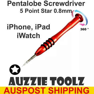 Pentalobe 0.8mm Screwdriver 5 Point Star Torx Repair Opening Tool IPhone IPad • $13.31