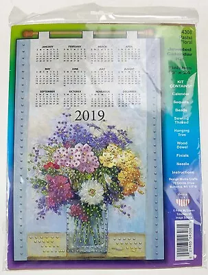2019 Jeweled Calendar Kit 4308 Pastel Floral USA Peter McGowan Image Source • $10.39