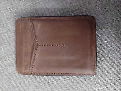 Derrick RFID Leather Magnetic Card Case Wallet By Fossil • $25