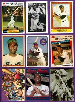 Hank Aaron Milwaukee/Atlanta Braves Oddball Singles U Pick $1.79 Free Shipping! • $1.79