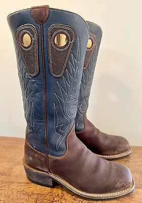 Men’s BECK 8.5 Brown Buckaroo Handmade Cowboy Boots 14” Tall USA 🇺🇸 • $220