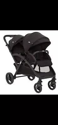 Joie Evalite Duo Double Tandem Baby Stroller Buggy -Shale With Raincover • £249.99