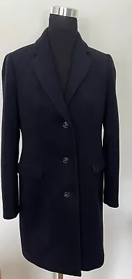 J. Crew Single-Breasted Women’s Navy Blue Wool Blend Topcoat Sz4 • $99.99