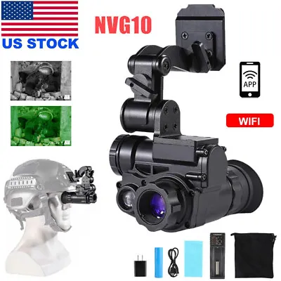 NVG10 Helmet Goggle Head Monocular 1080P WiFi Hunting Night Vision Device 6xZoom • $311.26