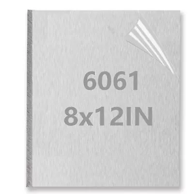 6061 Aluminum Sheet Metal 8 X 12 X 1/4 Inch Heavy Duty Aluminum 8x12 1/4 • $29.22