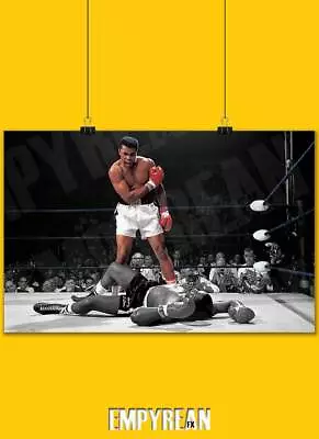 Muhammad Ali Cassius Clay Sonny Liston Knockout Wall Art Poster • $22.98