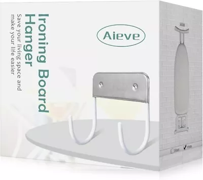 AIEVE Ironing Board Hanger Metal Ironing Board Hook Ironing Boards Wall Mounte • £6.15