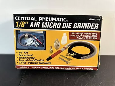 Central Pneumatic 1/8 In Air Micro Die Grinder Model 47869 • $40