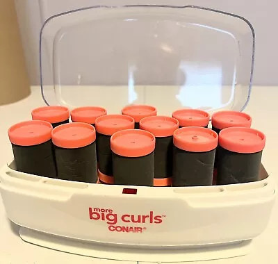 ConAir More Big Curls Jumbo Curlers Hair Rollers Steam Reservoir No Clips Pink • $17.50