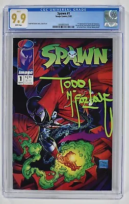 Spawn #1 CGC 9.9 SIGNED On Case By Todd McFarlane! Image 1992 1st App KEY ISSUE • $6499.99