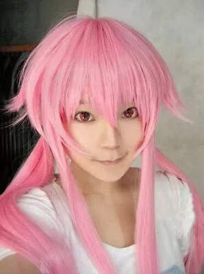 Future Diary Mirai Nikki Gasai Yuno Cosplay Wig Long Long Pink Pink • $33.39