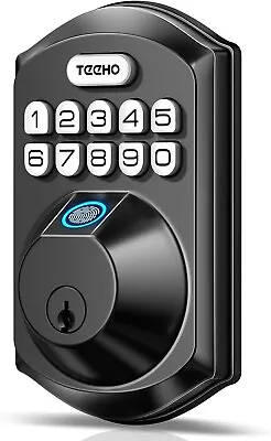 TEEHO TE002 Keyless Entry Fingerprint Door Lock W/Code - Auto Lock -Mate Black • $29.99