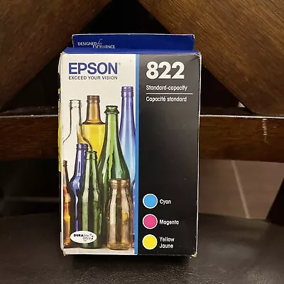 Epson 822 Black Color Cyan Magenta Yellow Ink Cartridge T822120-BCS 2026 OEM • $38.99