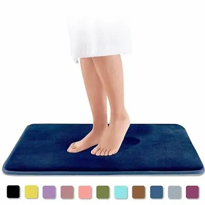 Home Bath Mat Non-slip Bathroom Carpet Soft Coral Fleece Memory Foam Rug Mat Kit • $53.67