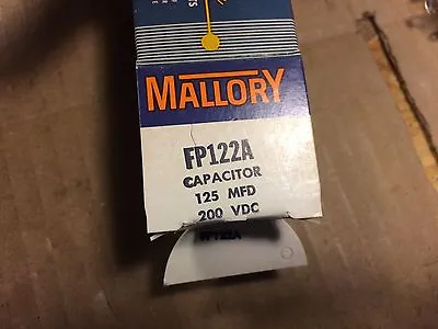 NOS NIB Mallory 125 Uf 200 Volts FP122A Can Capacitor • $12