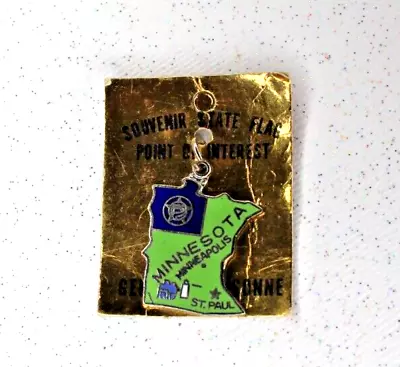 Vintage Minnesota State Souvenir Travel Bracelet Charm Enamel Cloisonne NOC • $4.99