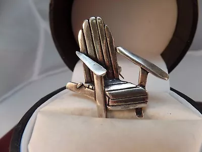 Adirondack Chair 925 Sterling Silver Pin Brooch   # S 1193 • $17.99