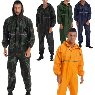 Motorcycle Rain Suit For Men Women One Piece Waterproof Coveralls Rainsuits • $32.37