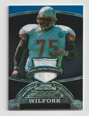 2008 Bowman Sterling Vince Wilfork Jersey Relic Patriots 02/50 Rare • $75