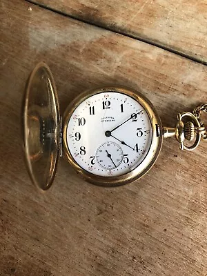 Antique Illinois Model Sterling Hunter Case Size 14 Pocket Watch 19 Jewel NR • $50