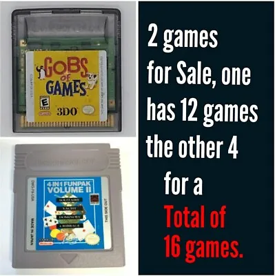 Gobs Of Games AND 4-in-1 Funpak Vol. 2 (Gameboy Color  GBC GBA SP) 16Games Total • $12.45