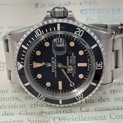 W/Box Papers 1982 Mint Rolex Submariner 40 Mm Never Polish Steel Watch 1680 • $24400