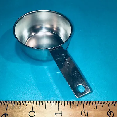 Vintage Foley Stainless Steel 1/2 Cup Measuring Cup Antique Kitchen Equipment • $6.49