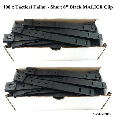 100 X Tactical Tailor - Short 8  Black MALICE Clip For GERBER BUCK Knife Pouch! • $105