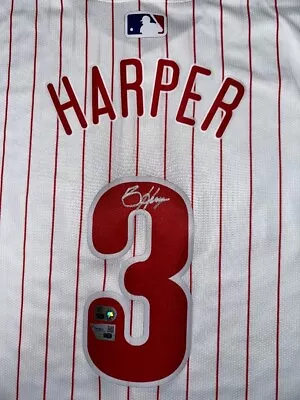 Bryce Harper Autographed Philadelphia Phillies Nike White Jersey ! • $895