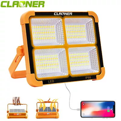 Portable 264 LED Solar Rechargeable Work Light Outdoor Camping Security Light • $14.99